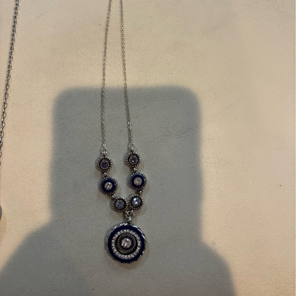 Elegant Silver and Blue Necklace